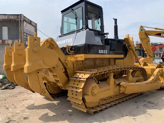 6 طريق شفرة شانتوي SD22 اليد الثانية الجرافة مع الممزق الهيدروليكي