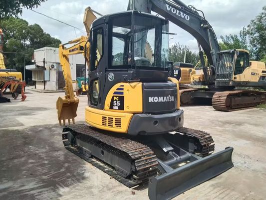 كوماتسو PC55MR 2 المستخدمة مصغرة اليابان الأصلية كفاءة الطاقة عالية الأداء