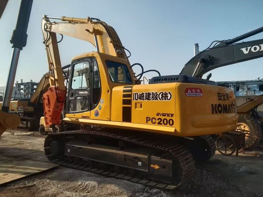 اليابان تستخدم كوماتسو PC220 6 الحفرة سهلة التشغيل مع مطرقة هيدروليكية