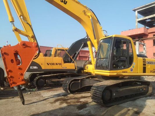 اليابان تستخدم كوماتسو PC220 6 الحفرة سهلة التشغيل مع مطرقة هيدروليكية
