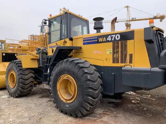 إعادة طلاء لون محمول عجلات مستعمل كوماتسو WA470-6 محمول يدوي ثانوي