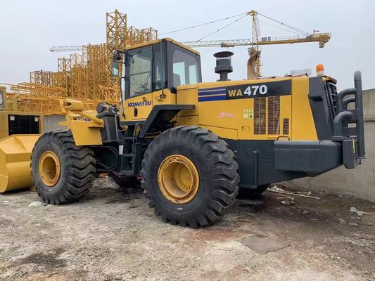 إعادة طلاء لون محمول عجلات مستعمل كوماتسو WA470-6 محمول يدوي ثانوي