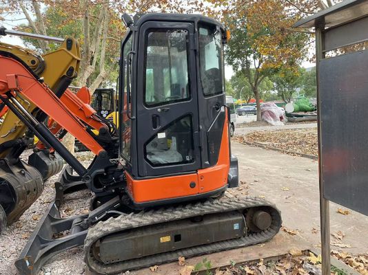 اليابان الأصلية استخدمت حفرة هيتاشي ZX35U-5N مصغرة في حالة ممتازة / استخدمت حفرة اليابانية مصغرة مع ذراع سوينغ ومحرك EPA